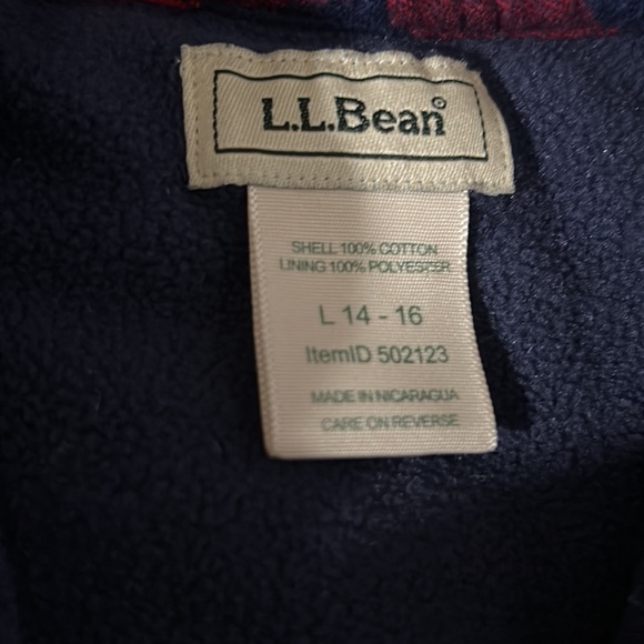 Youth LL Bean hooded lined jacket Large 14-16 - Picture 3 of 12